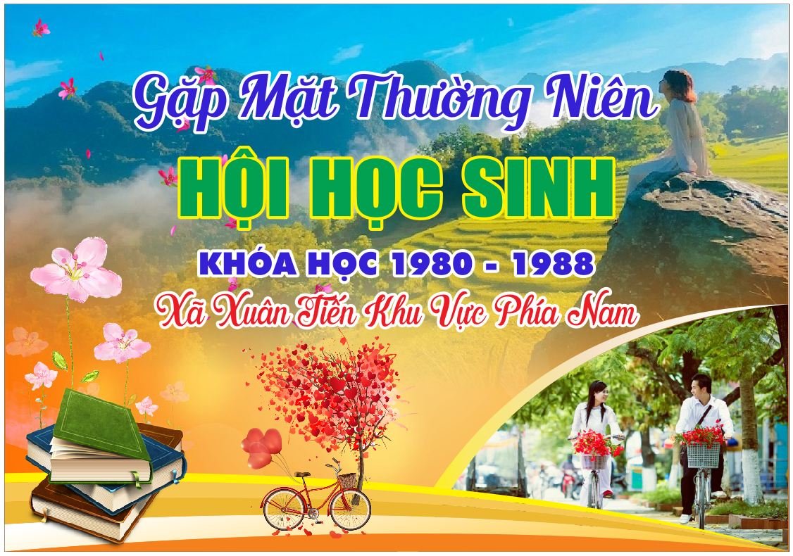 Background Gặp Mặt Họp Lớp Sau 10 Năm Ra Trường Vector File - Class Reunion After 10 Years of Graduation